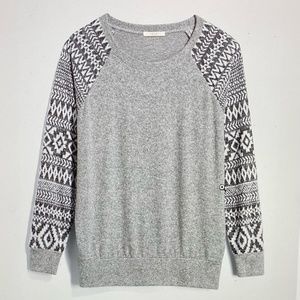 Shaney Raglan Printed Sleeve Knit Top